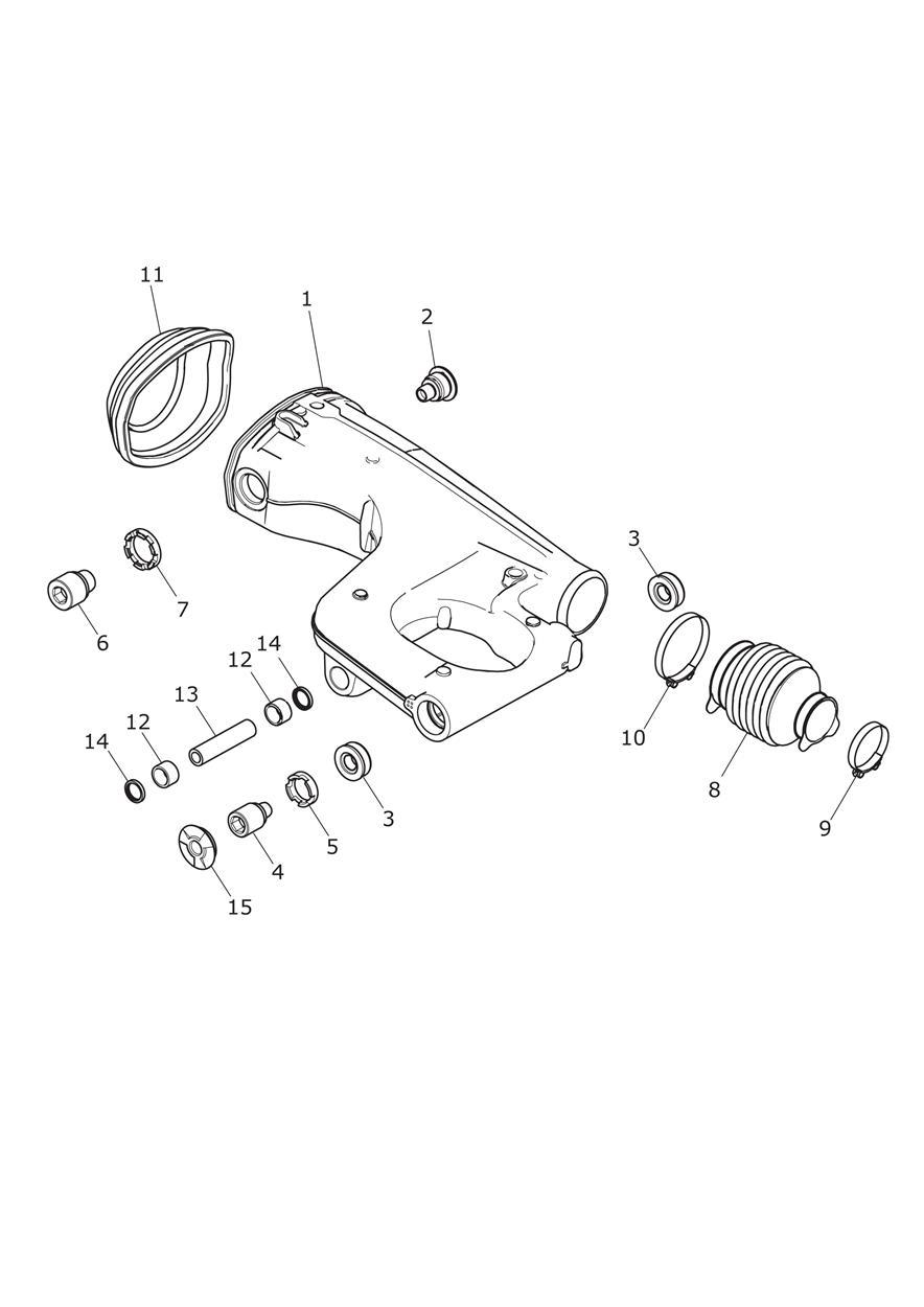 Rear Swingarm exploded diagram