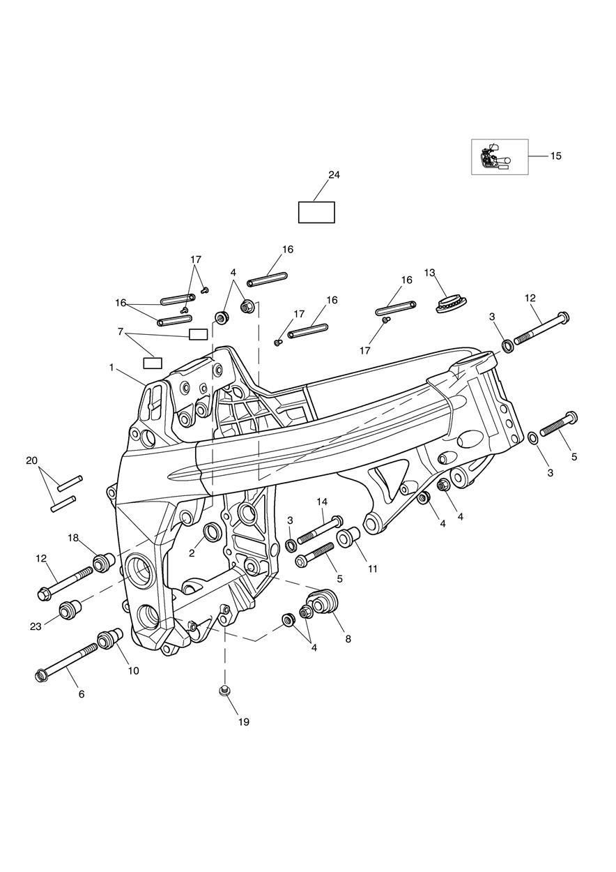 Main Frame & Fittings exploded diagram