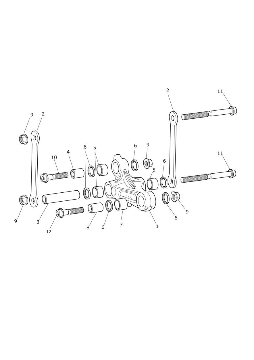 Rear Suspension Linkage exploded diagram