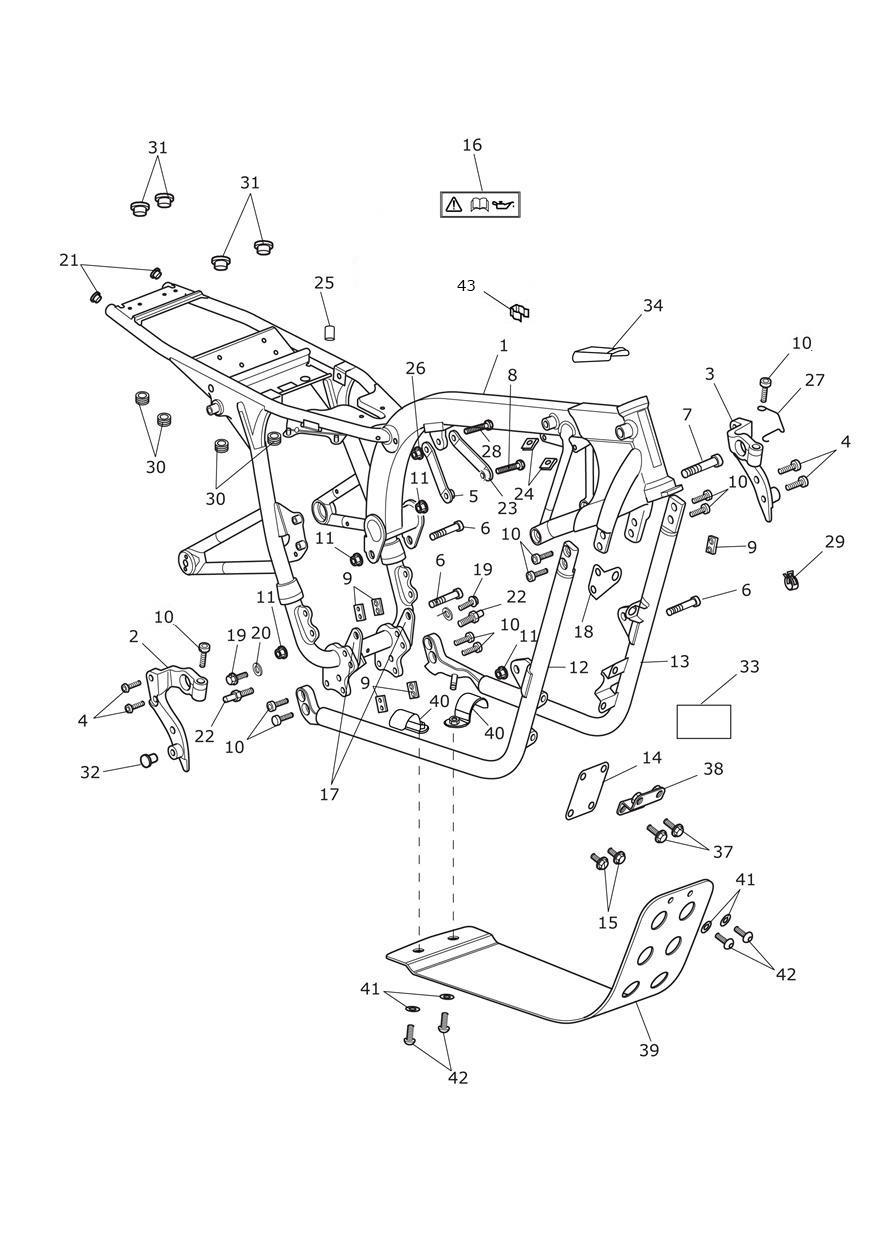 Main Frame & Fittings exploded diagram