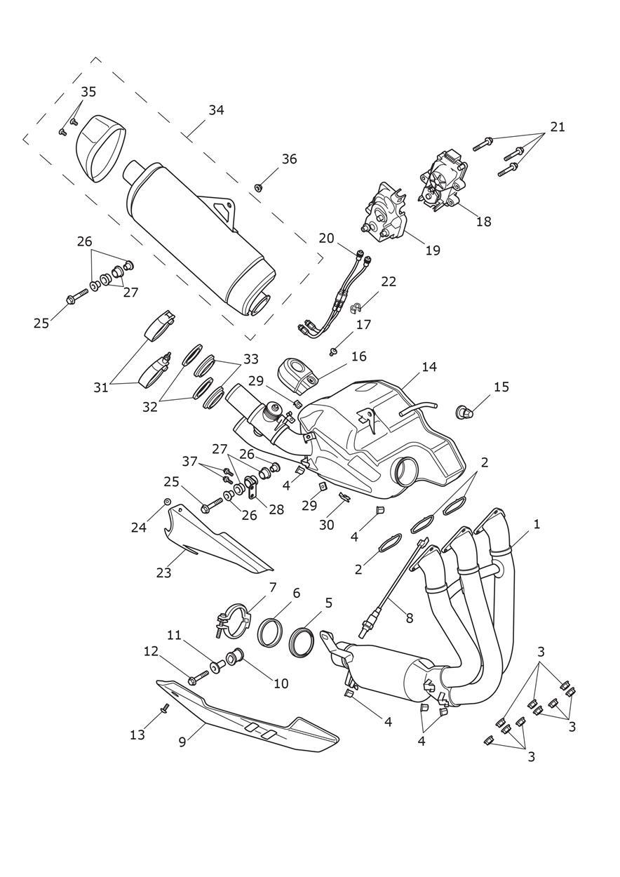 Exhaust System exploded diagram