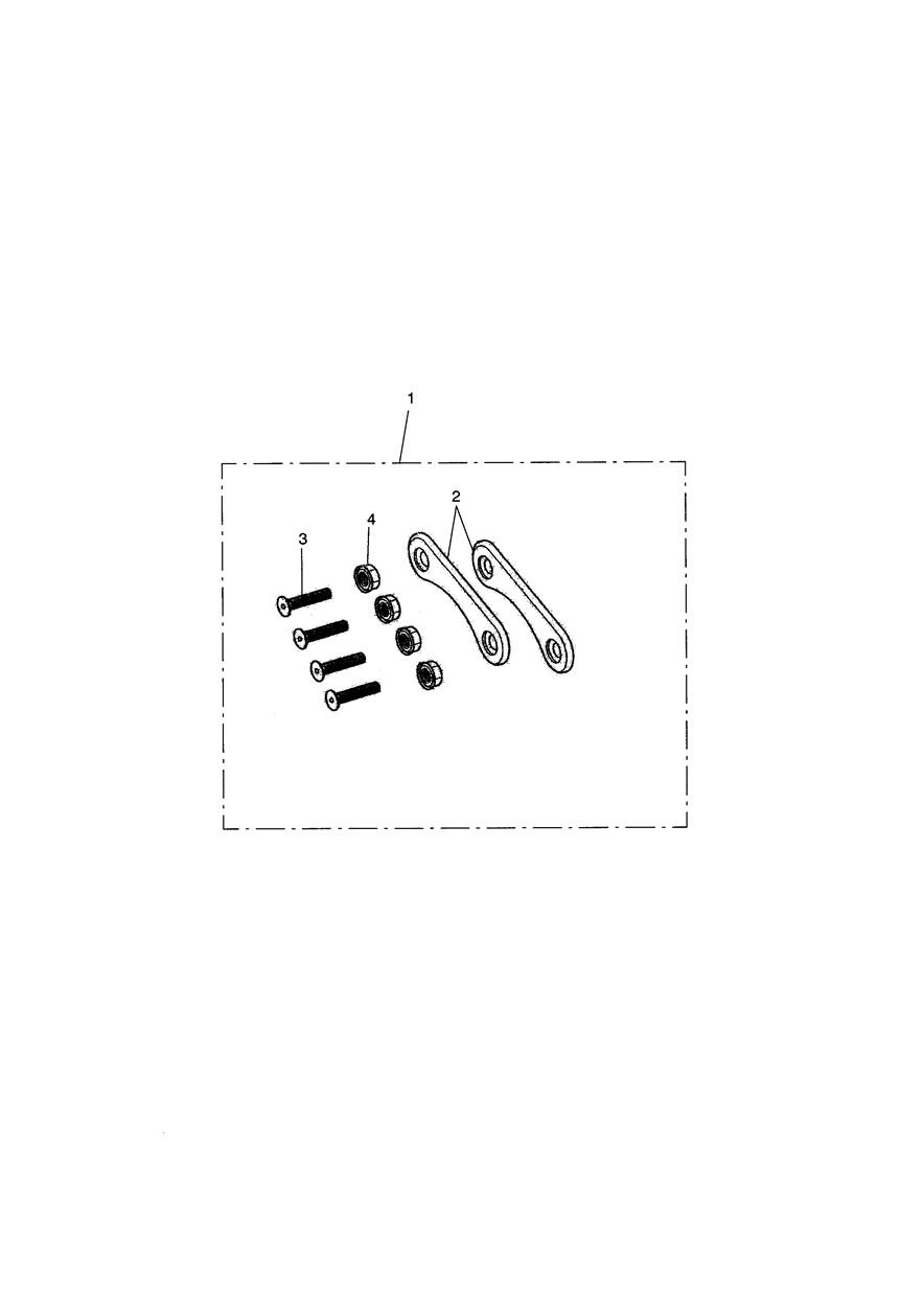 Finisher Kit, Rear Footrest Mount exploded diagram