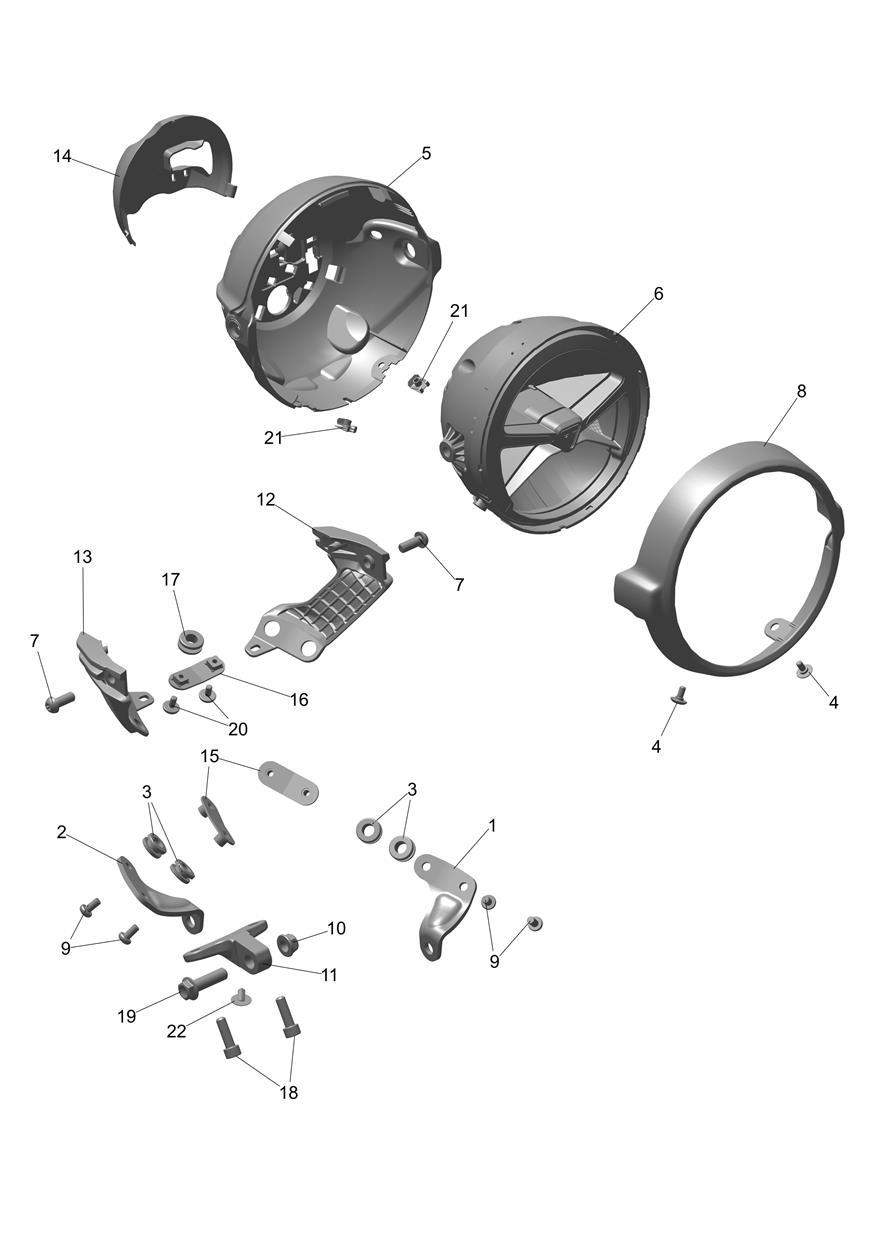 Headlights exploded diagram