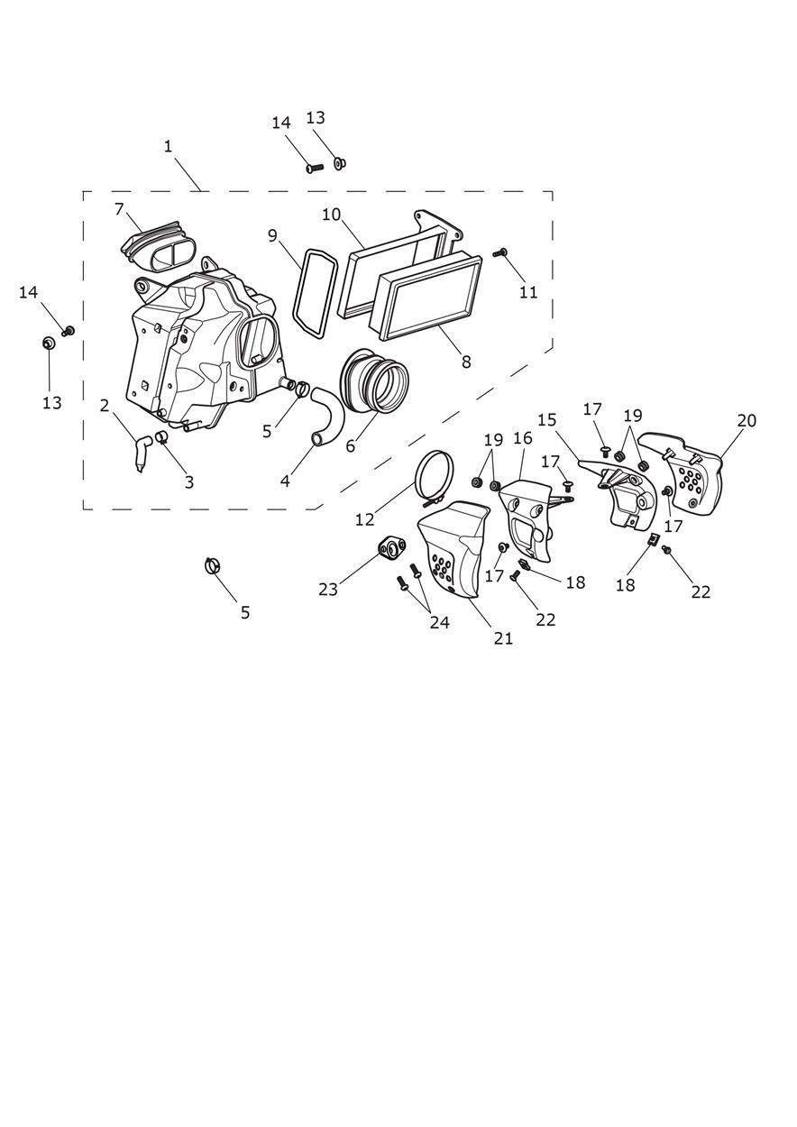 Airbox exploded diagram
