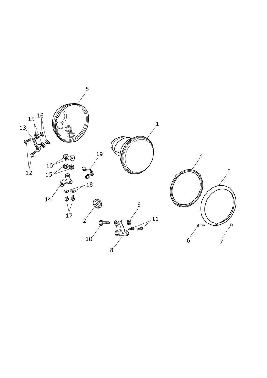 Headlights exploded diagram