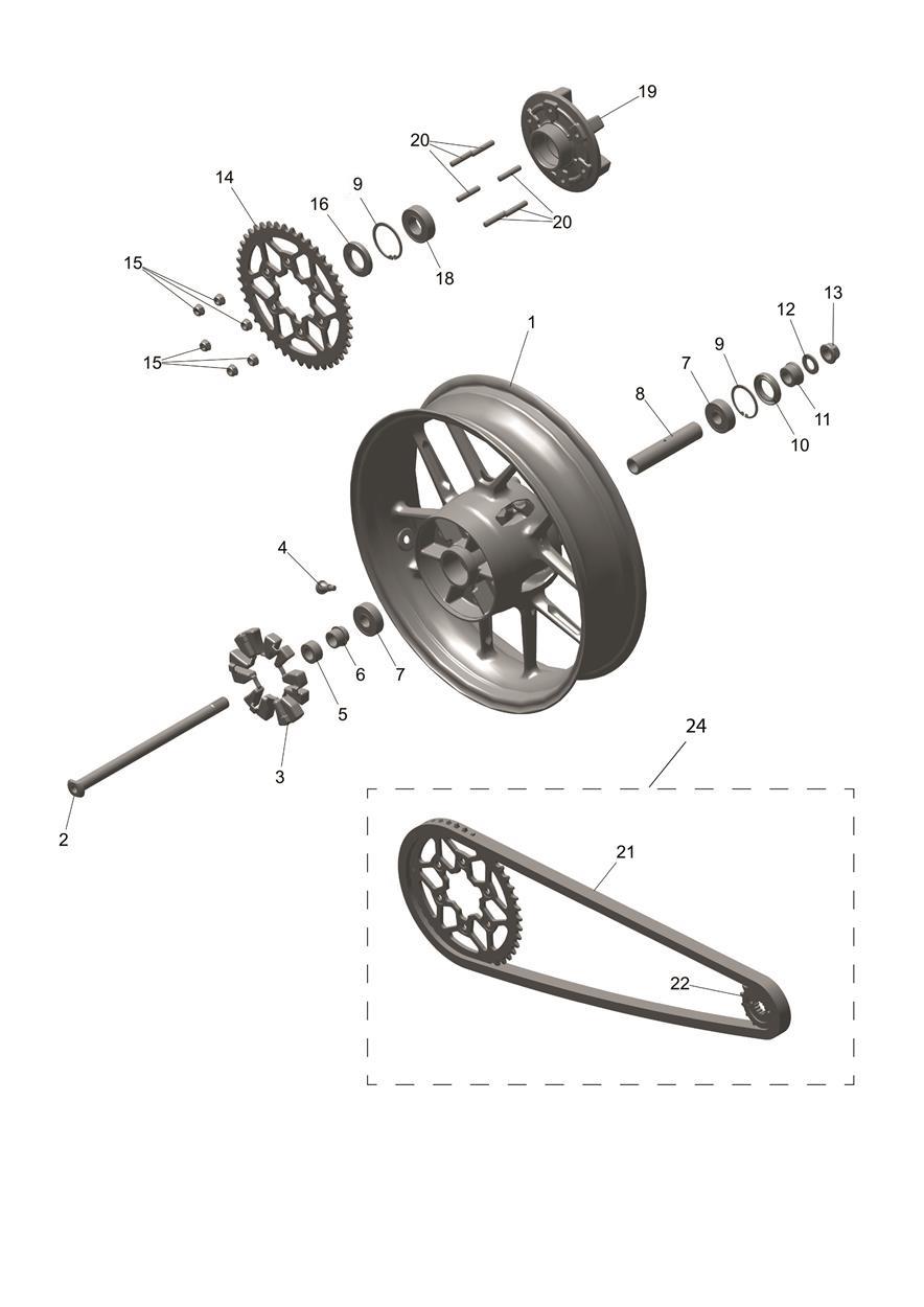 Rear Wheel exploded diagram