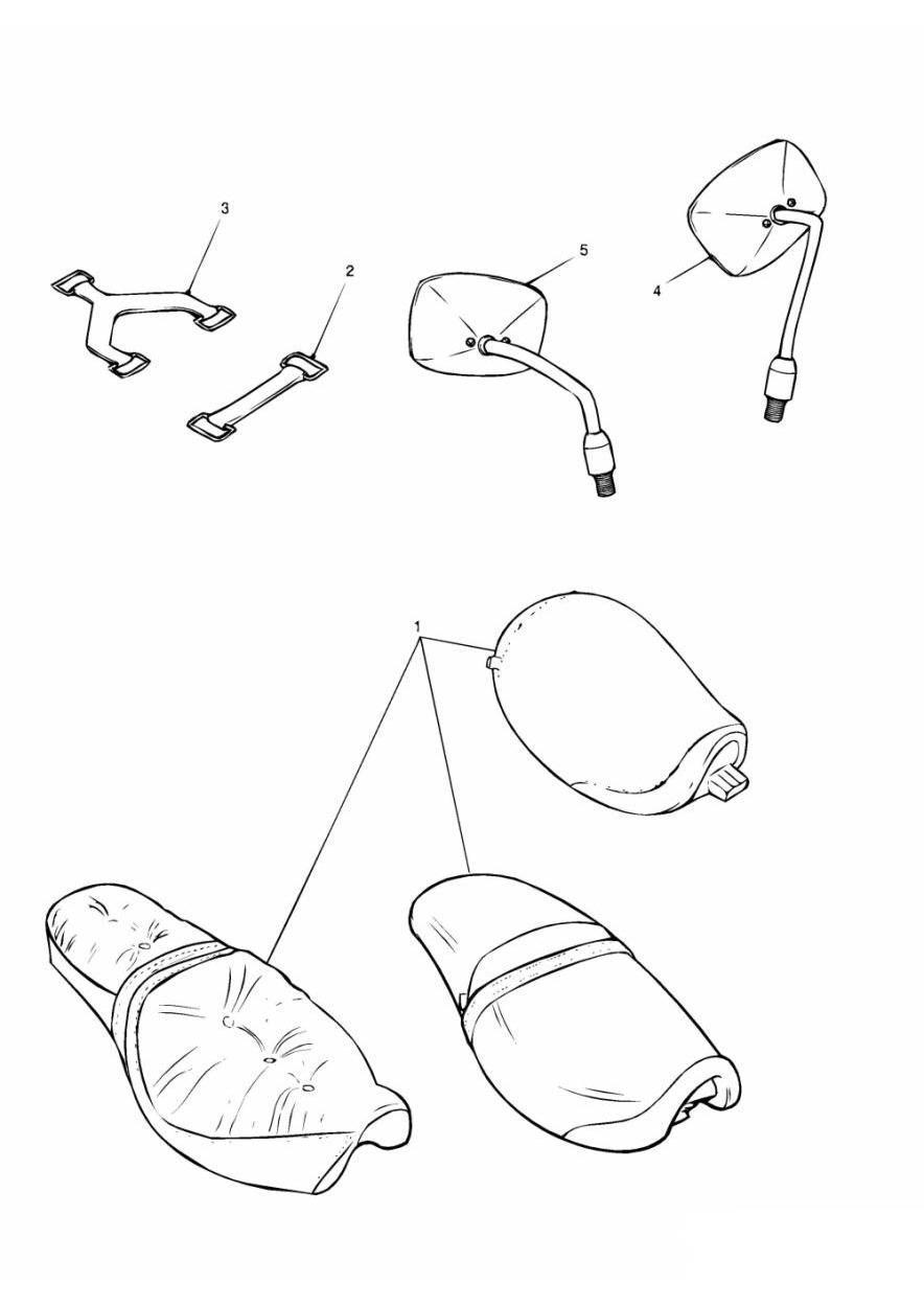 Seat/Mirrors exploded diagram