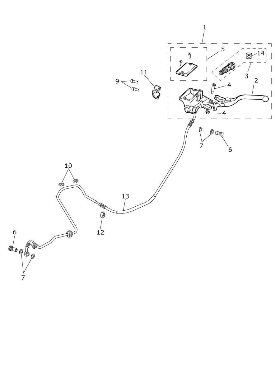 Clutch Controls exploded diagram