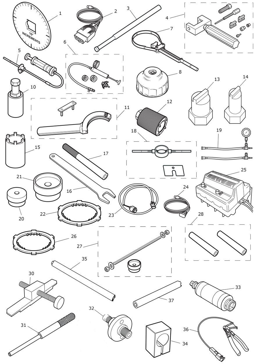 Service Tools exploded diagram