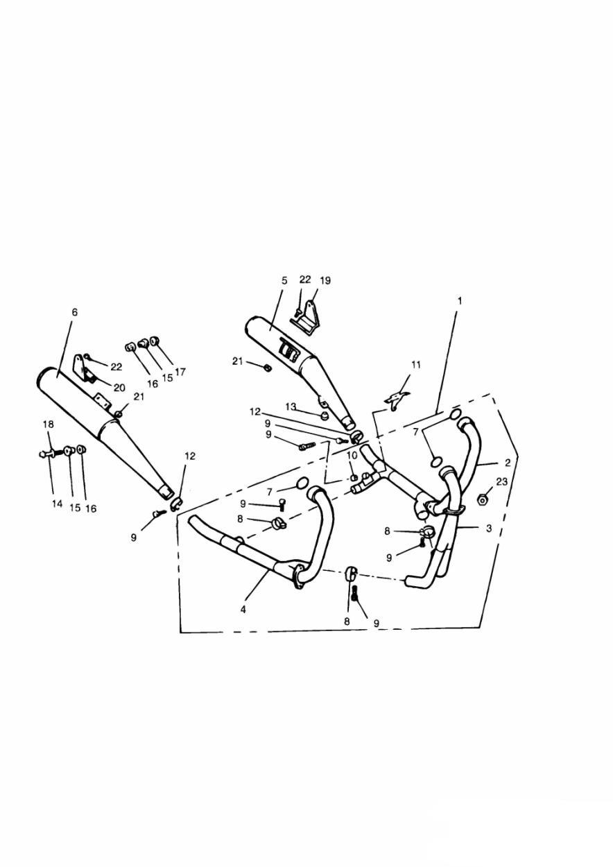 Exhaust System 3 Cylinder Engines exploded diagram