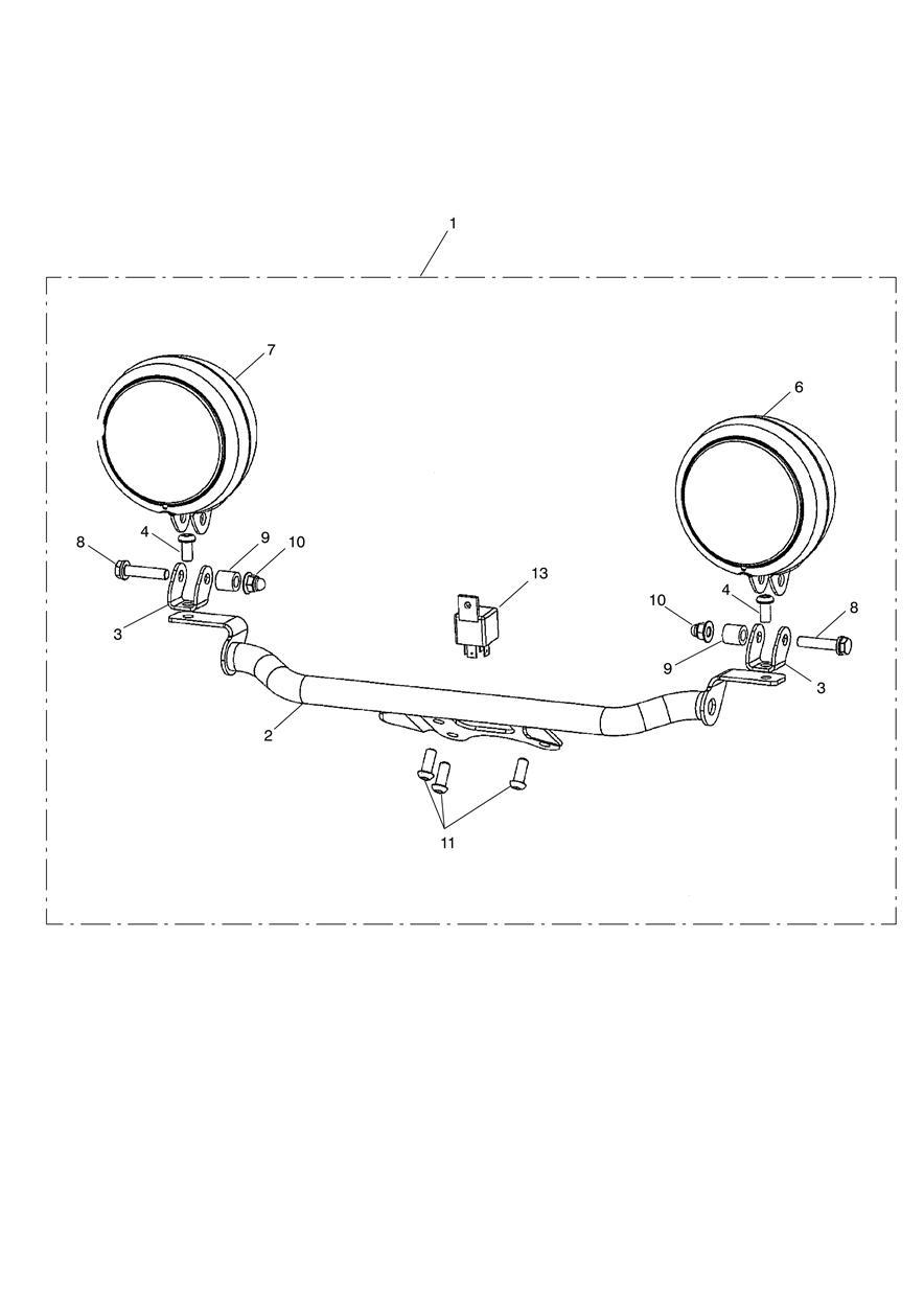 Auxillary Lamps Kit exploded diagram