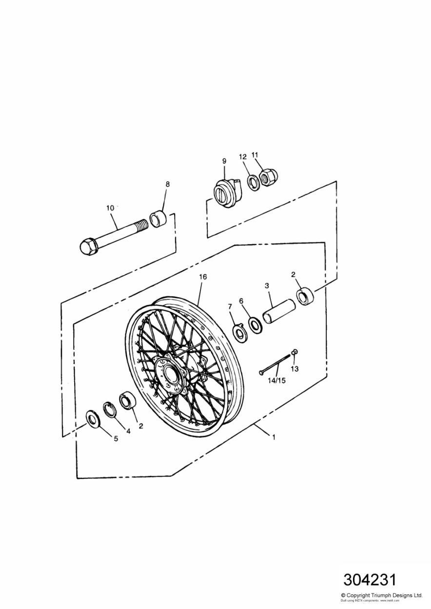 Front Wheel exploded diagram