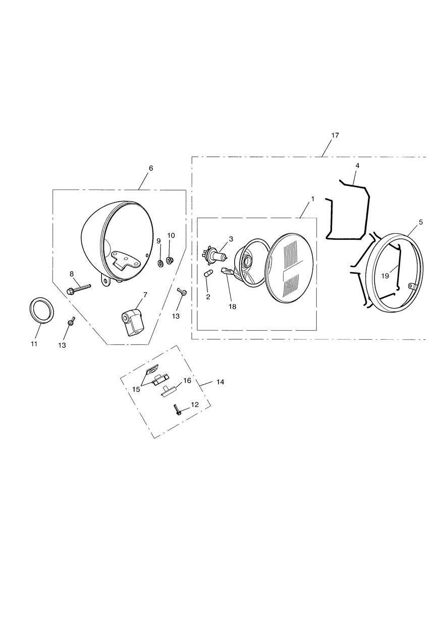 Headlight Assembly exploded diagram