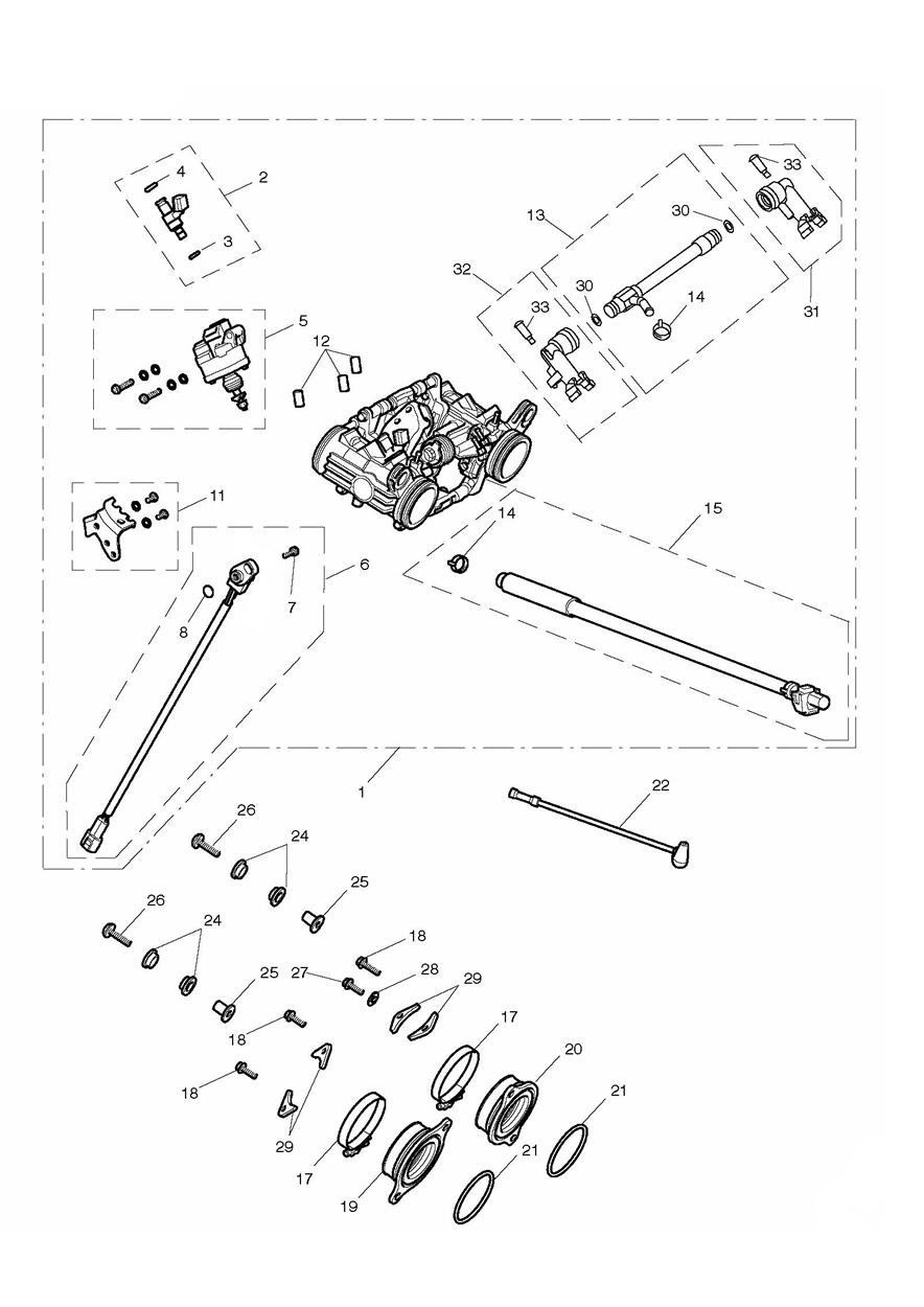 Throttle Bodies exploded diagram