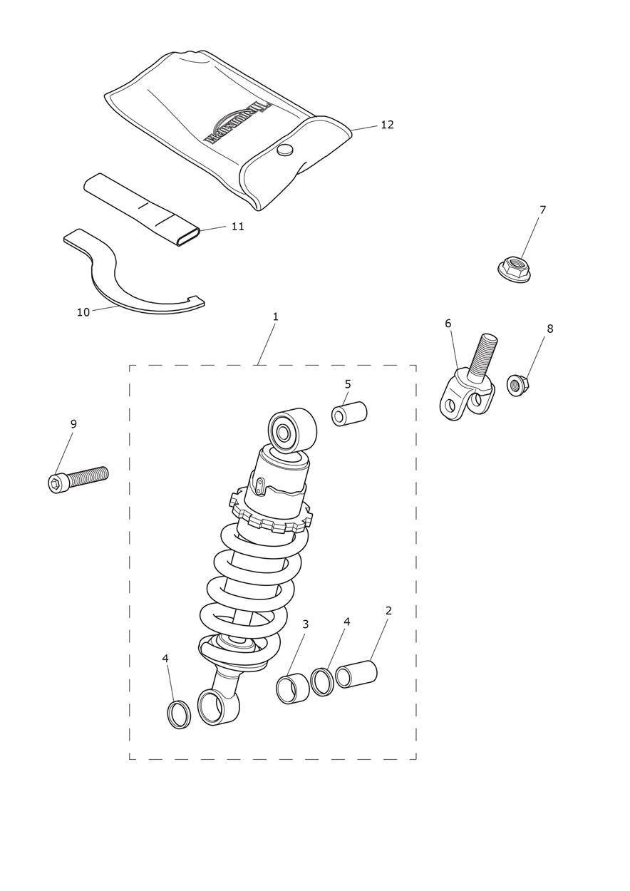 Rear Suspension Unit exploded diagram