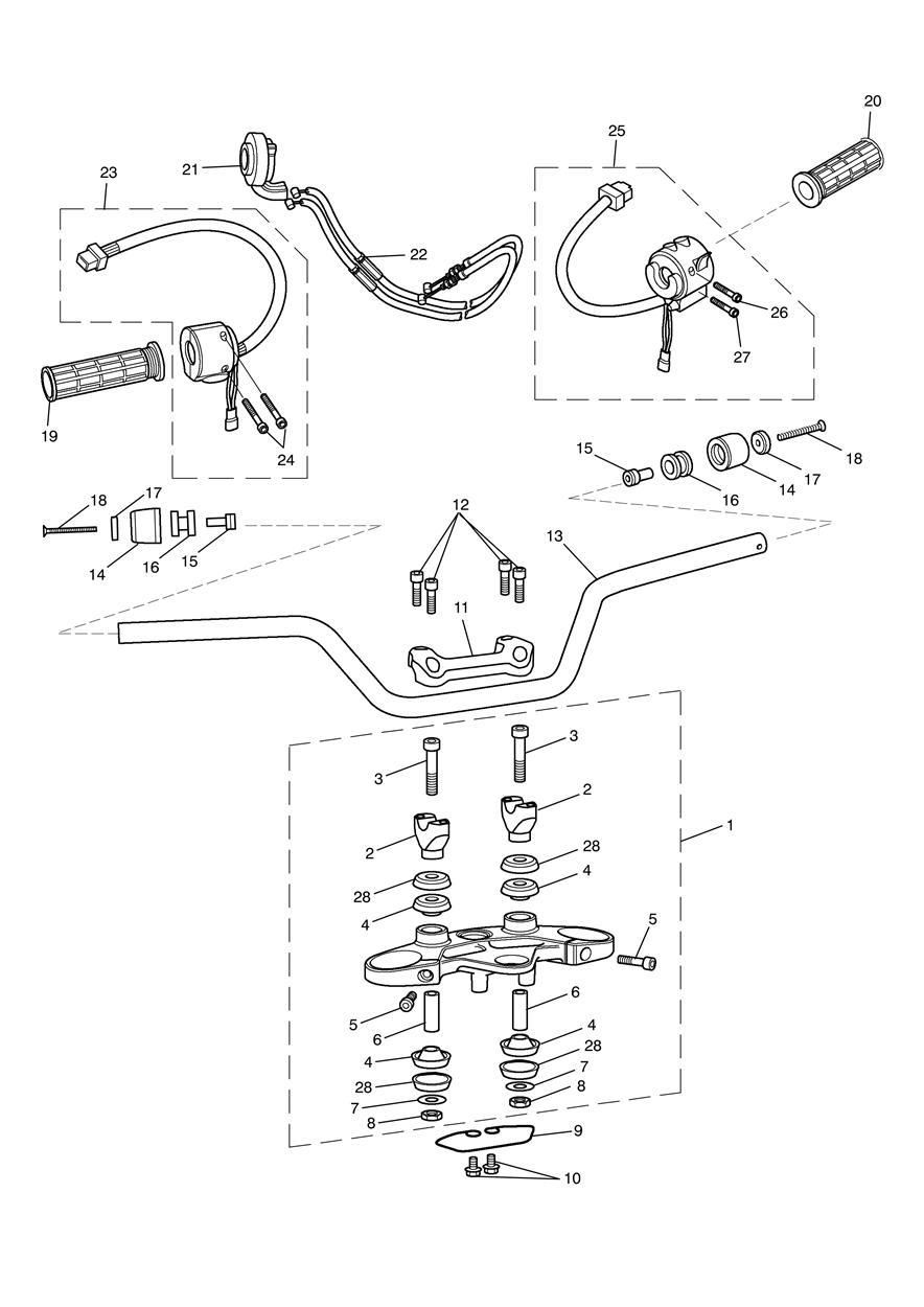 Handlebars & Switches exploded diagram