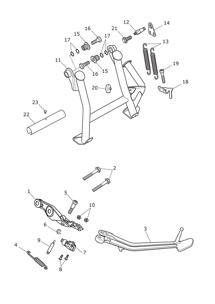 Stands - N/A to Low Ride Height Version exploded diagram