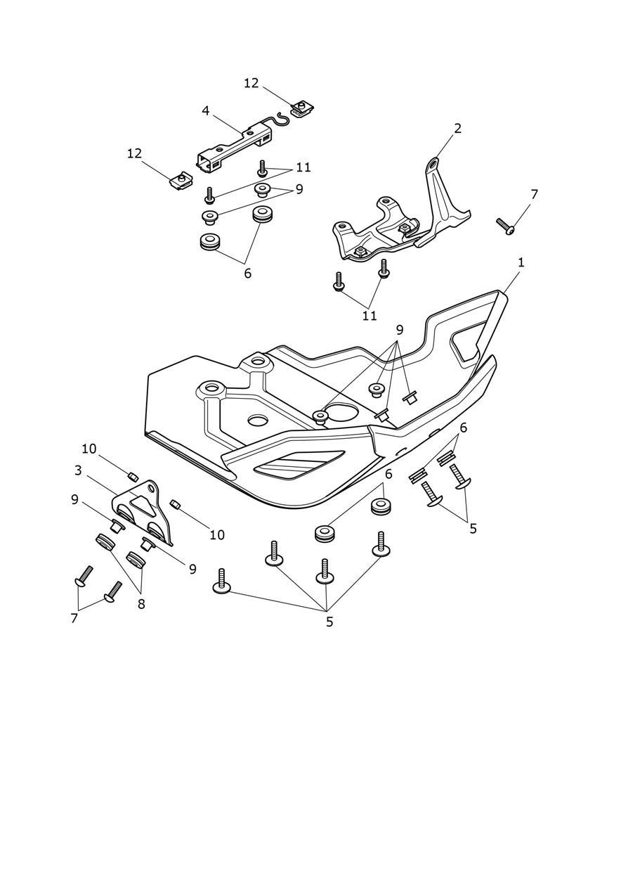 Sumpguard exploded diagram