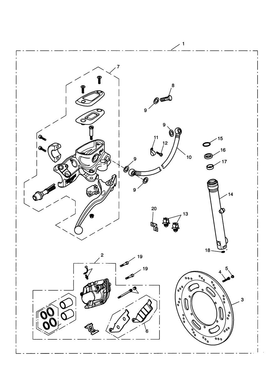 Brake Upgrade Kit exploded diagram