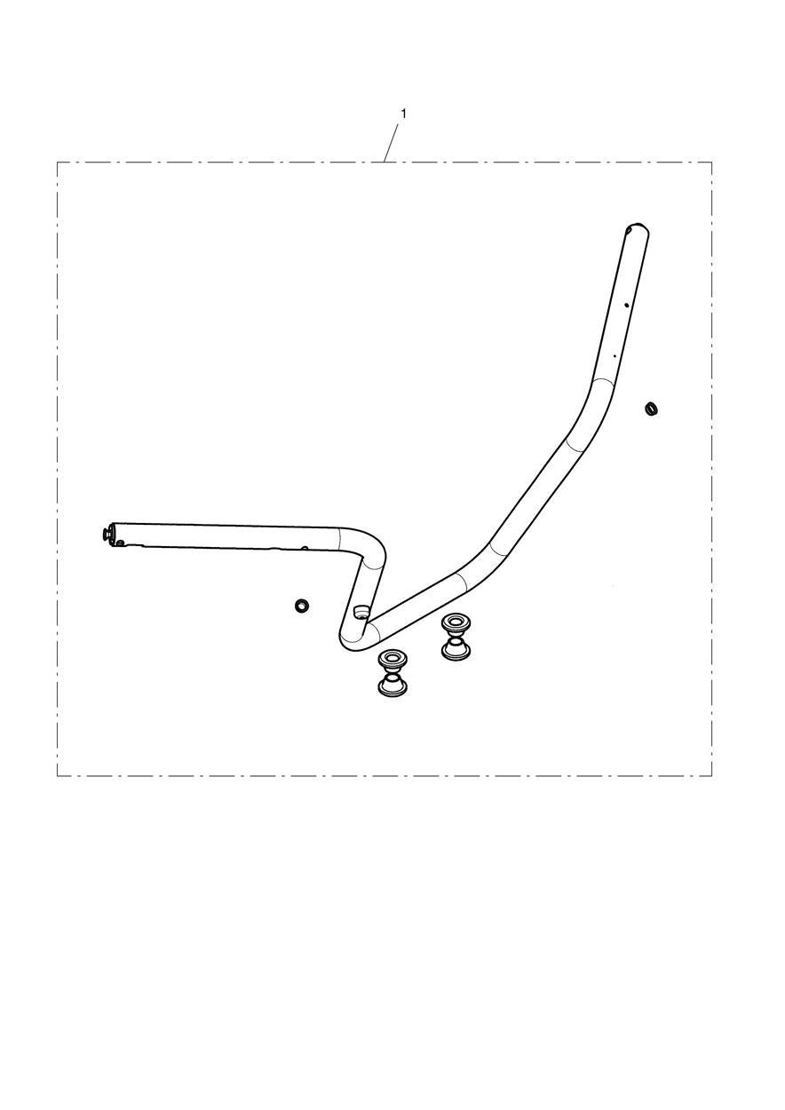High Handlebar Kit, Black exploded diagram