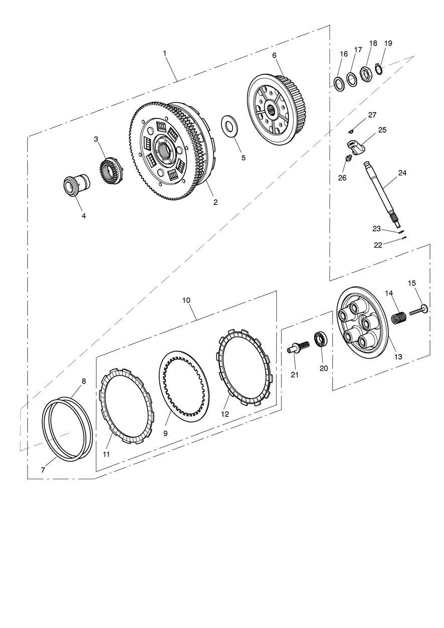 Clutch exploded diagram