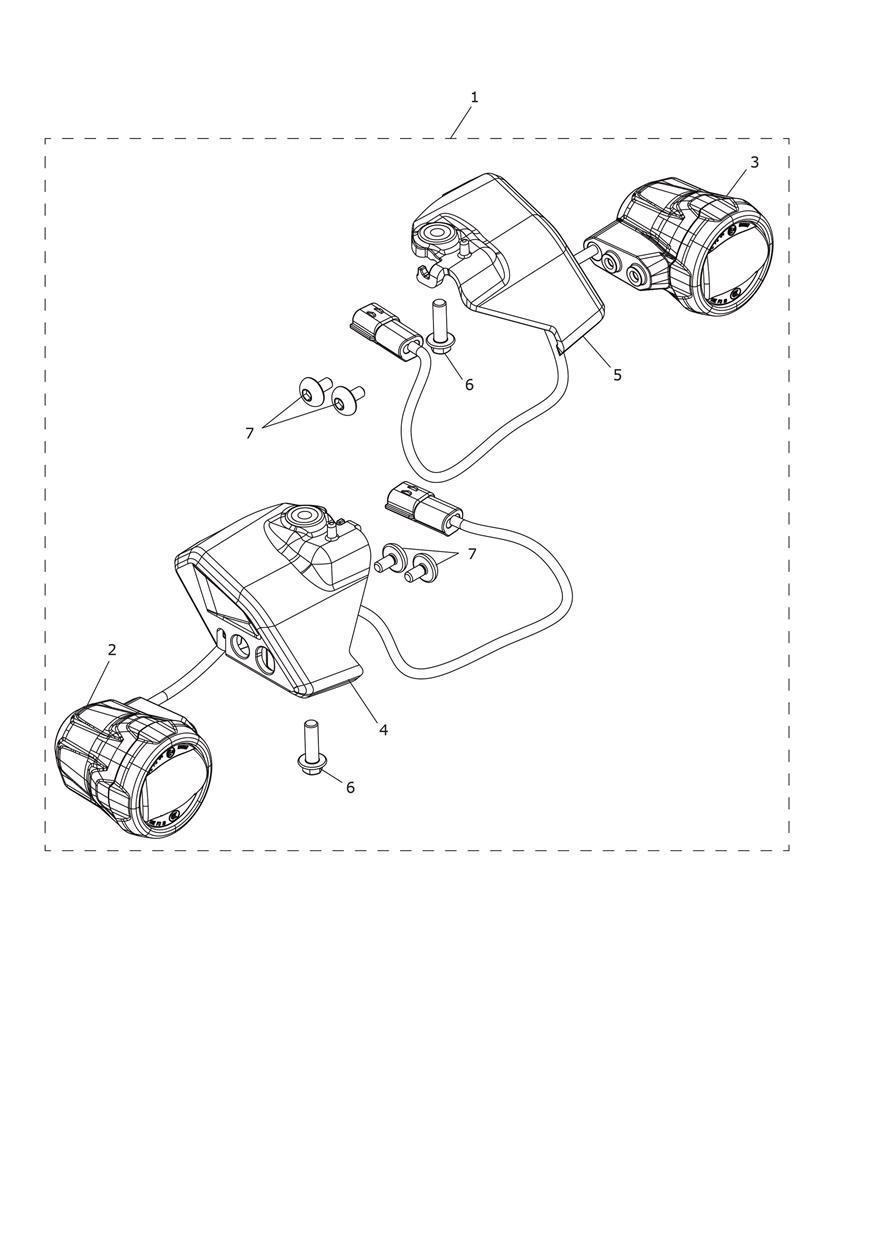 LED Fog Light Kit exploded diagram
