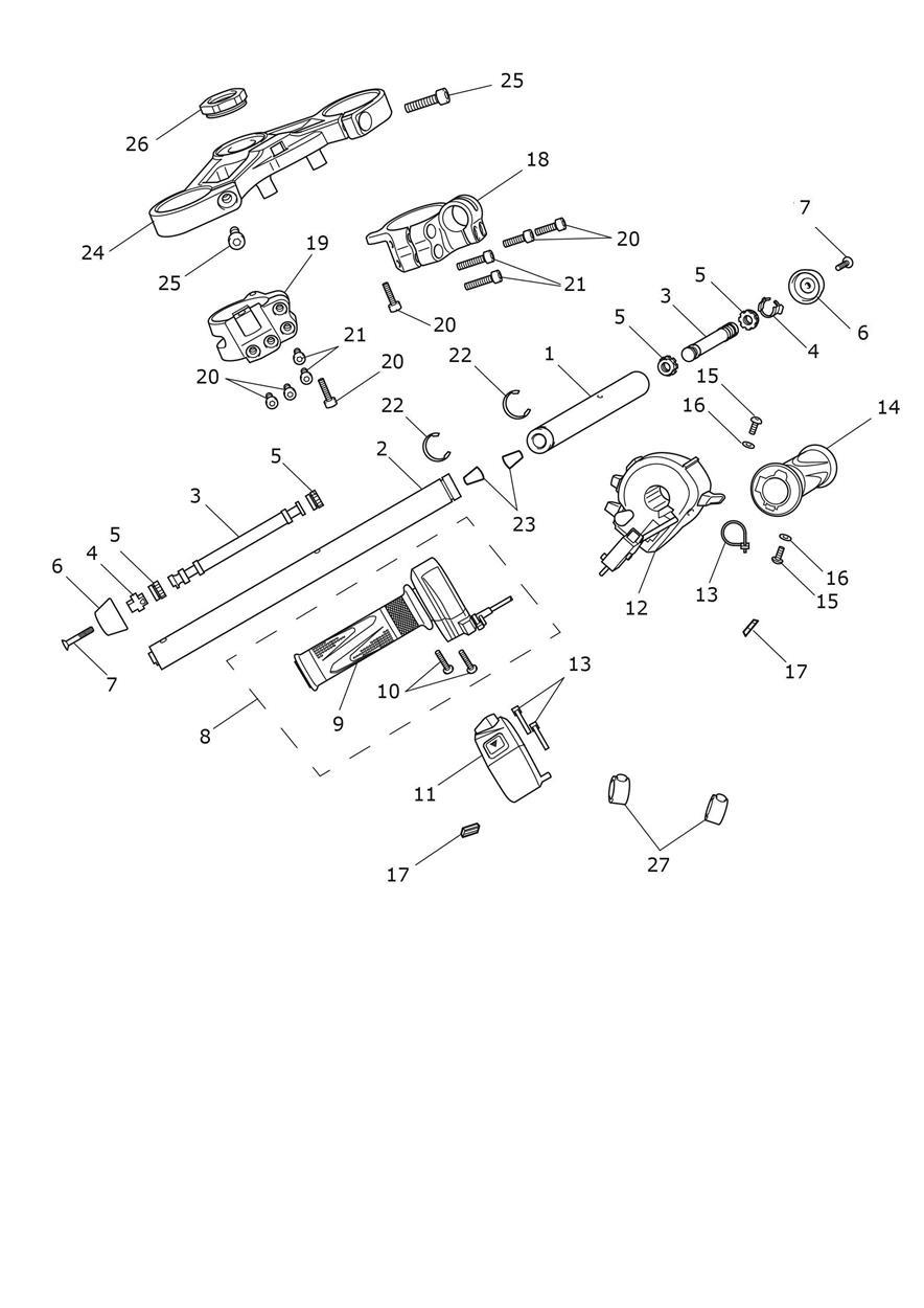 Handlebars & Switches exploded diagram