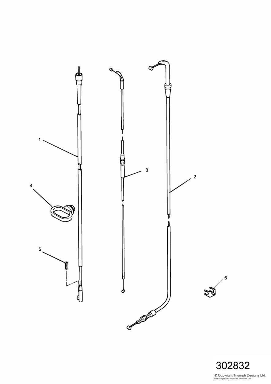 Control Cables exploded diagram