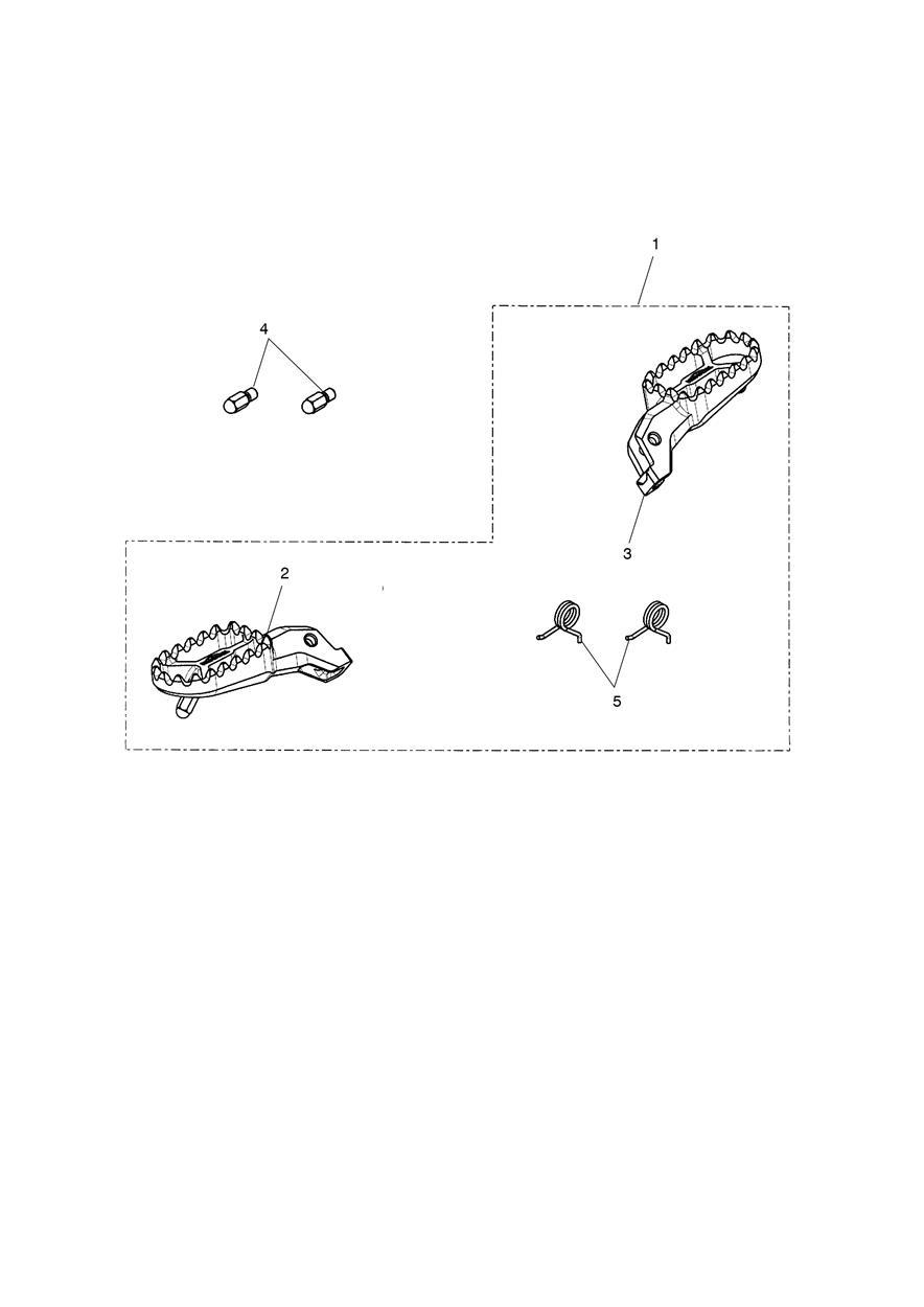 Front Footrest, Pair exploded diagram