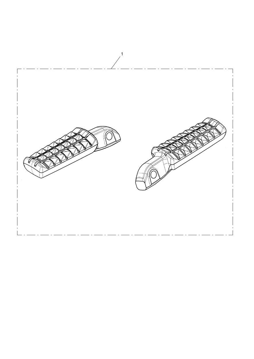 Rear Footrest, Pair exploded diagram