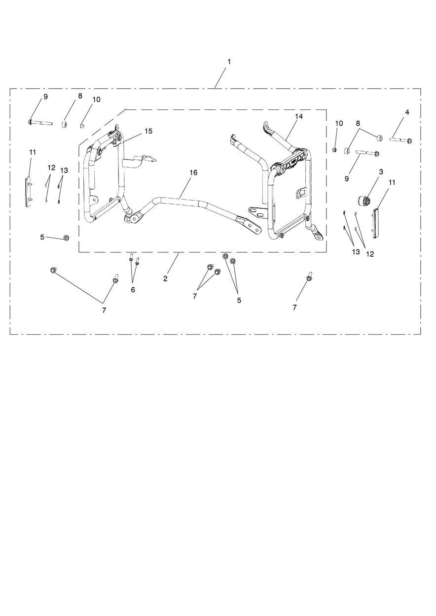 Mounting Kit, Panniers exploded diagram