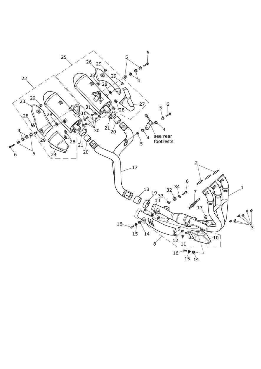 Exhaust System exploded diagram