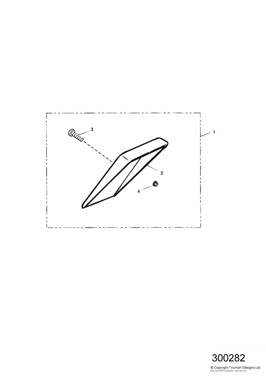 Rear Mudguard Extension exploded diagram