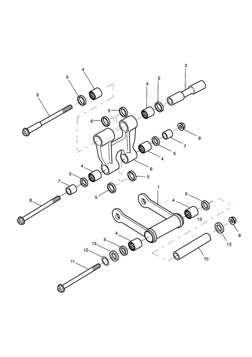 Rear Suspension Linkage exploded diagram