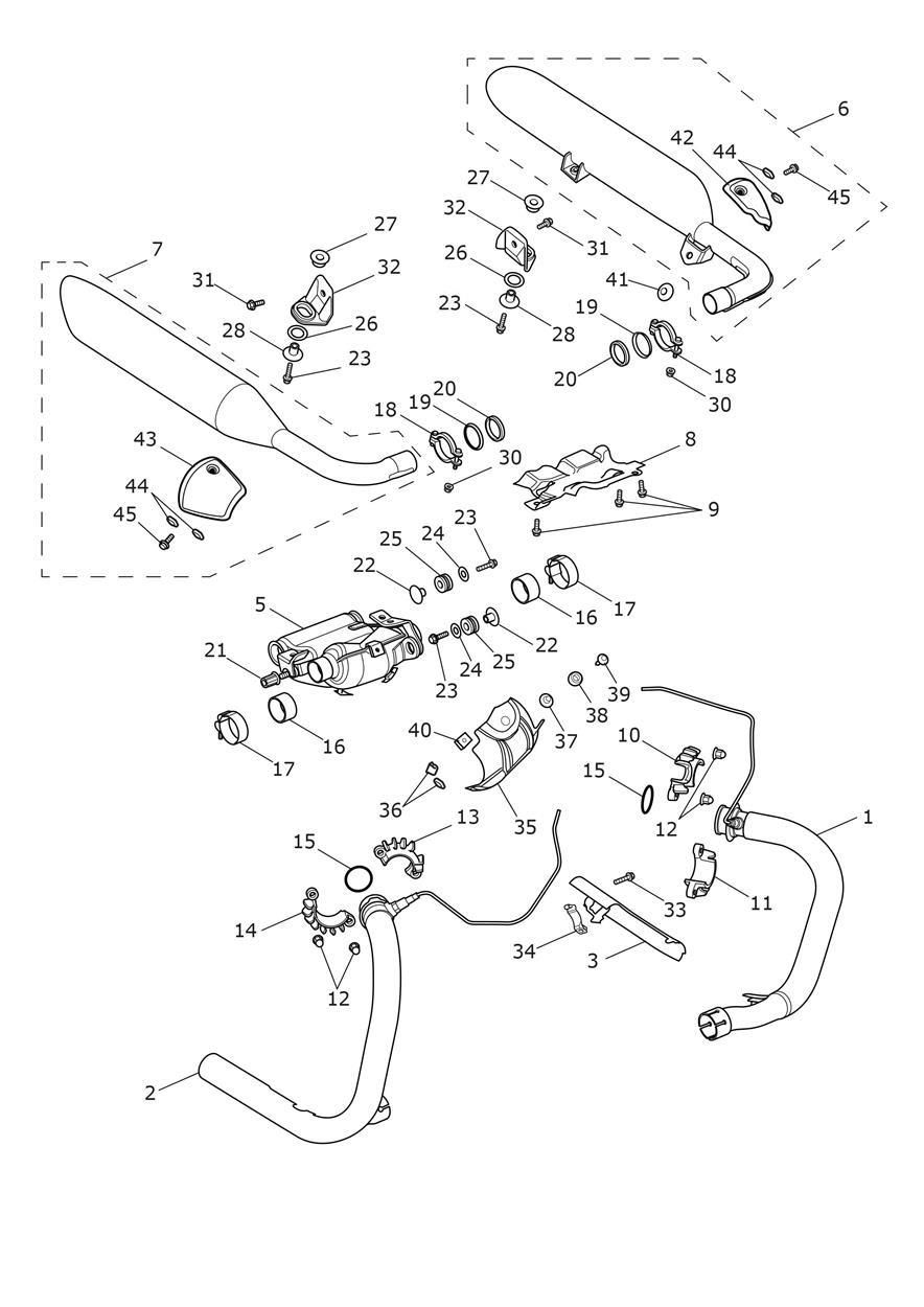 Exhaust System exploded diagram