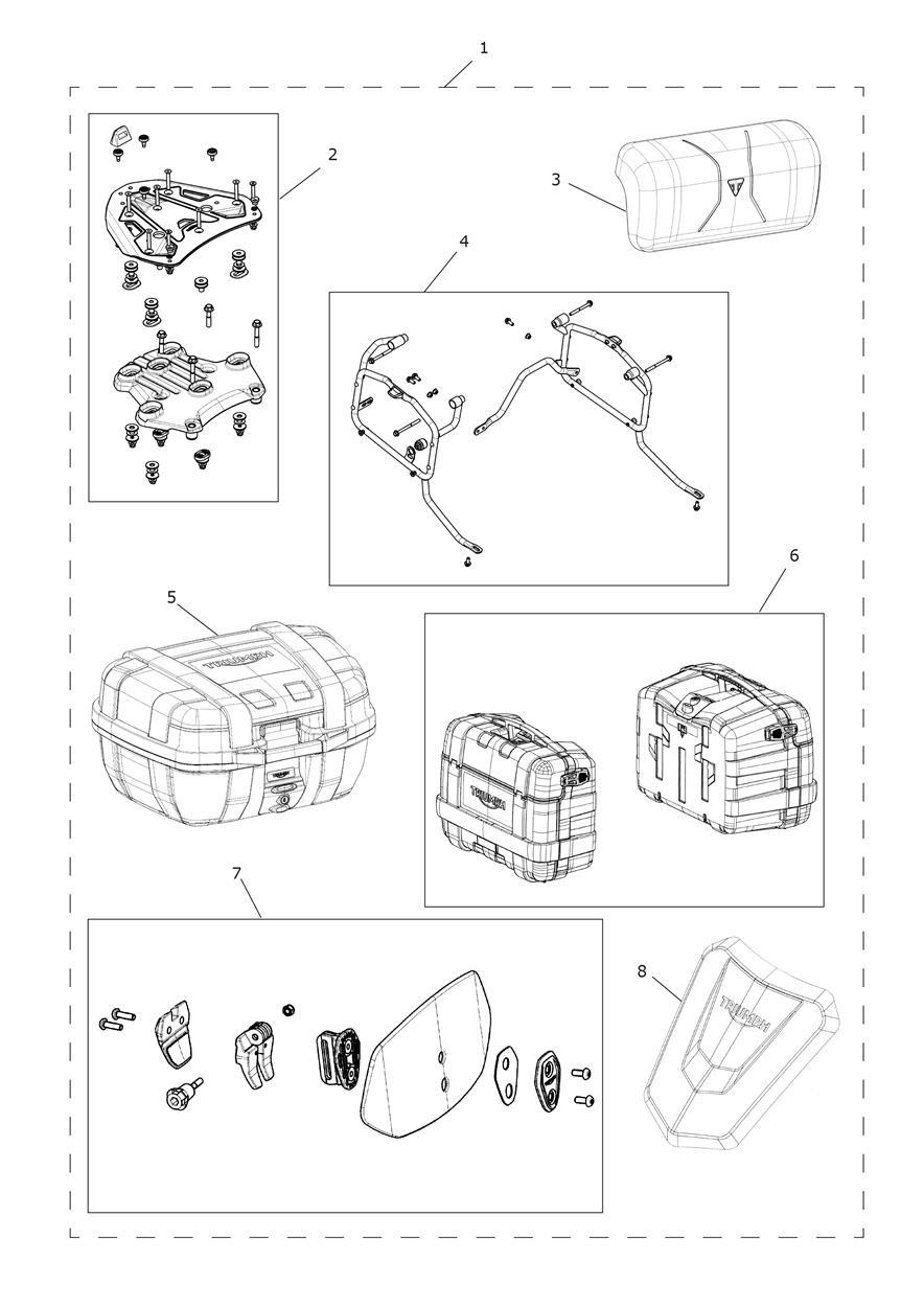 Tiger 900 Touring exploded diagram