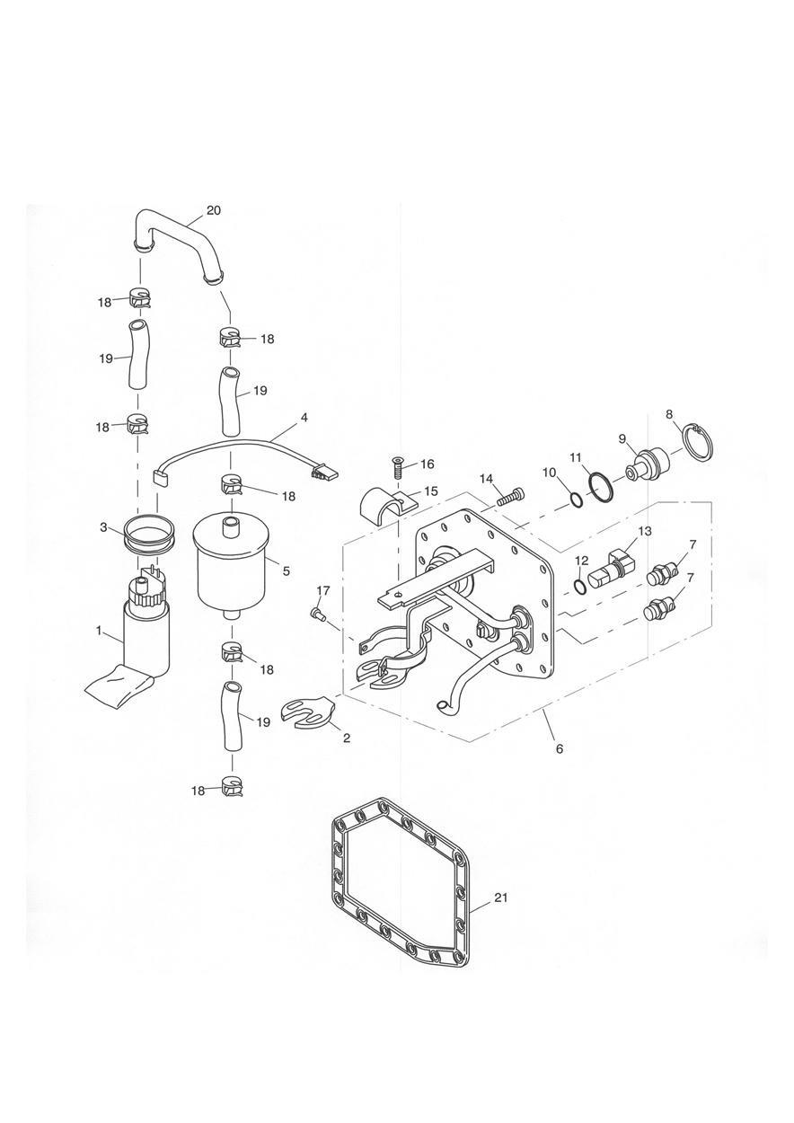 Fuel Pump & Filter exploded diagram