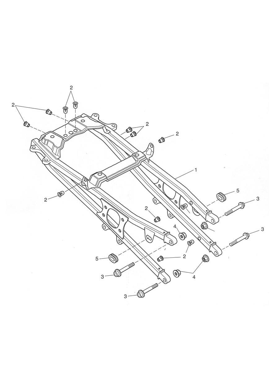 Rear Sub-Frame and Fittings exploded diagram