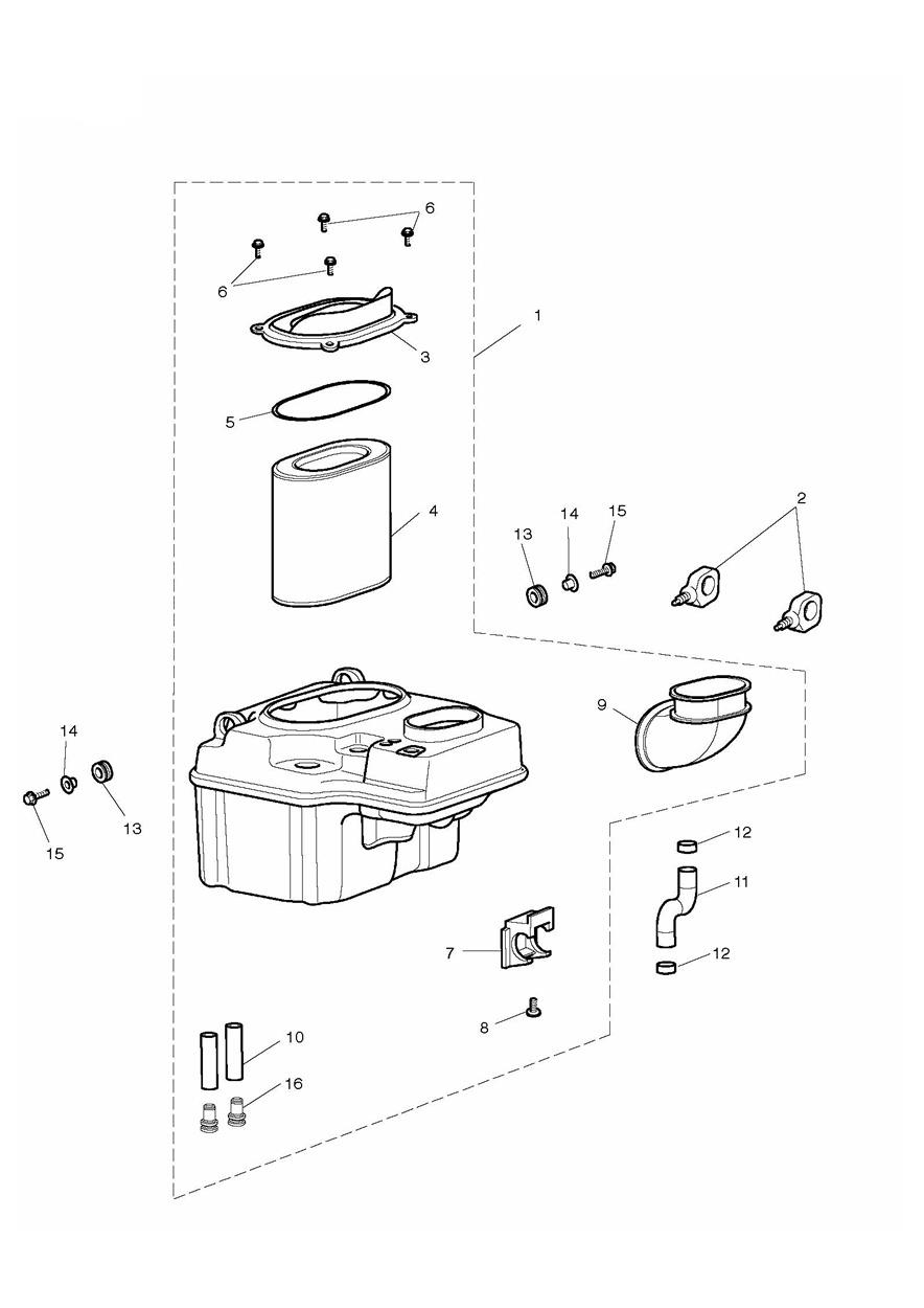Airbox exploded diagram