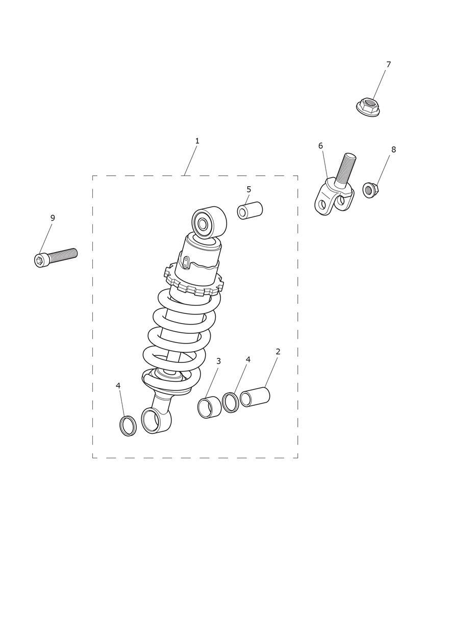Rear Suspension Unit exploded diagram