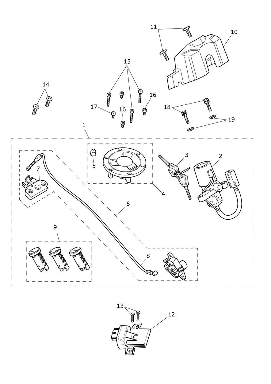 Lockset exploded diagram