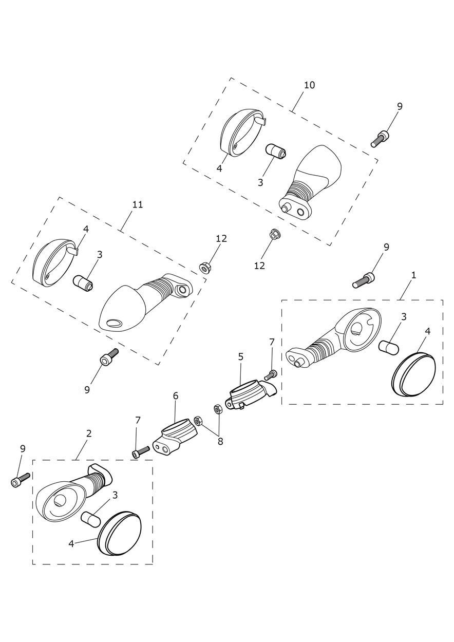 Indicators exploded diagram