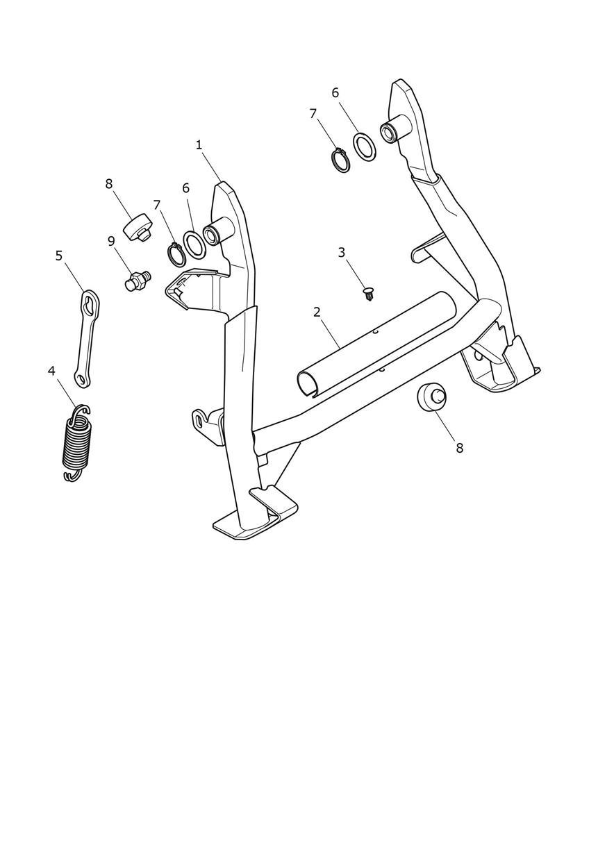 Centrestand exploded diagram
