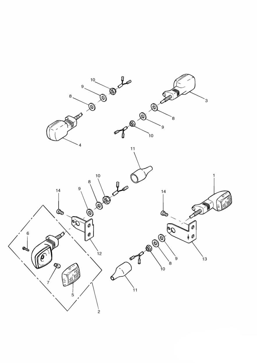 Indicators exploded diagram