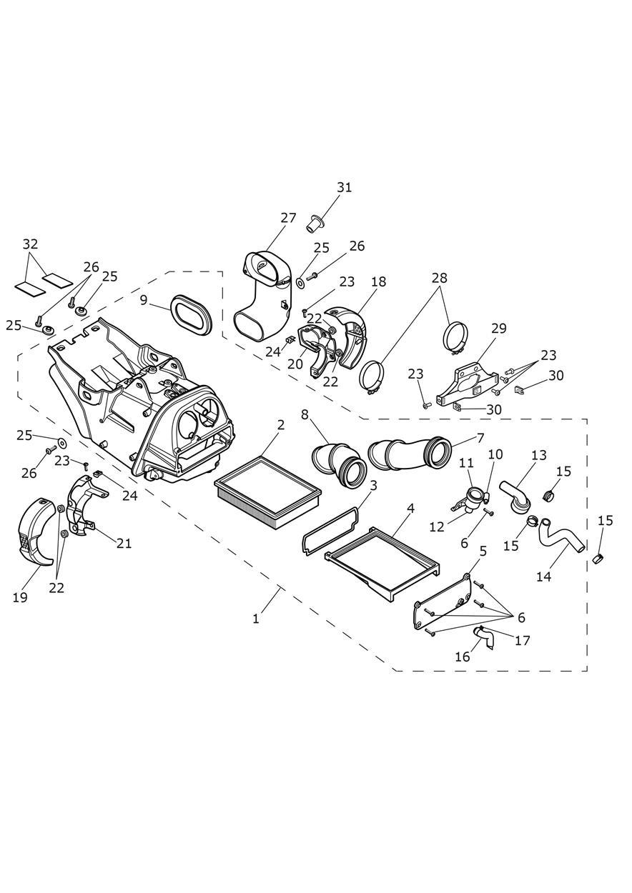 Airbox exploded diagram