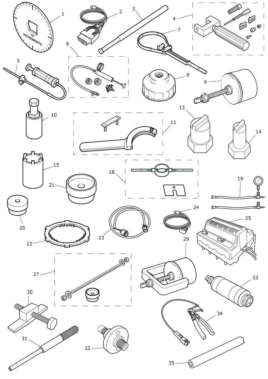 Service Tools exploded diagram