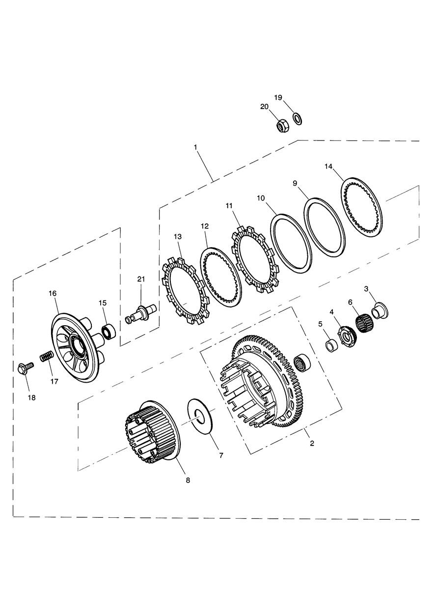 Clutch exploded diagram