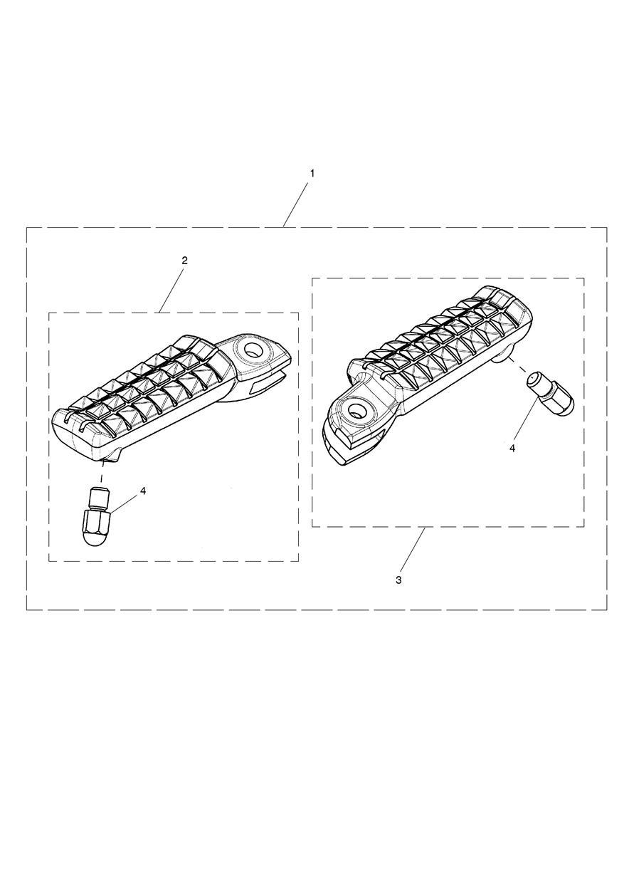 Front Footrest, Pair exploded diagram