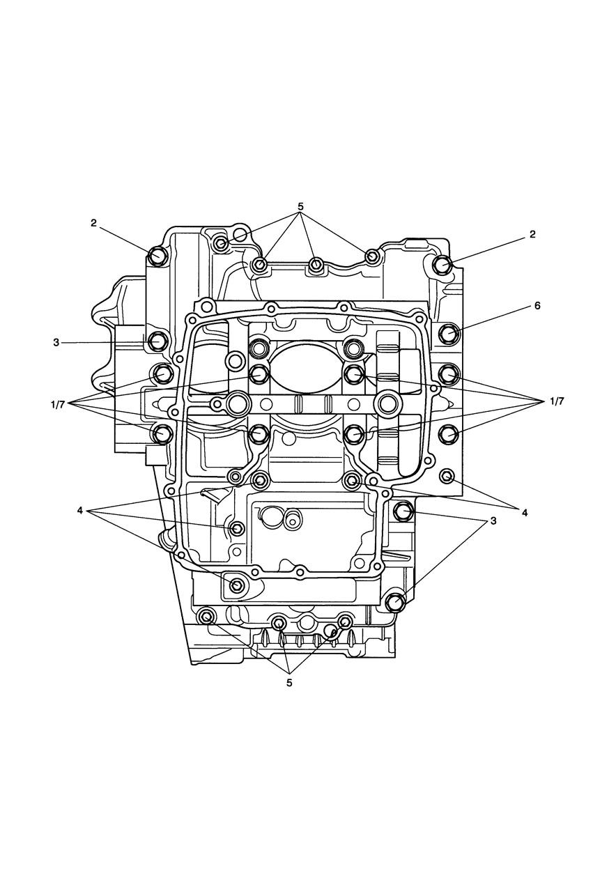 Crankcase Bolts exploded diagram
