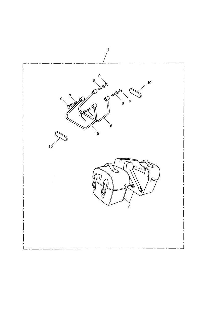 Pannier Kit, Leather, Type B exploded diagram